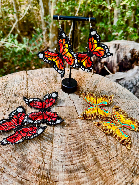 Butterflies Beaded Earrings