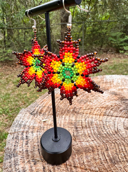 Flowers Beaded Earrings
