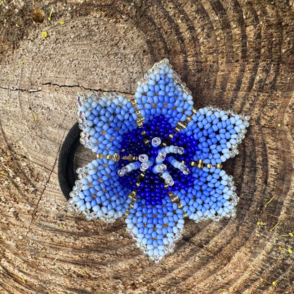 Traditional Flower Beaded Hair Tie