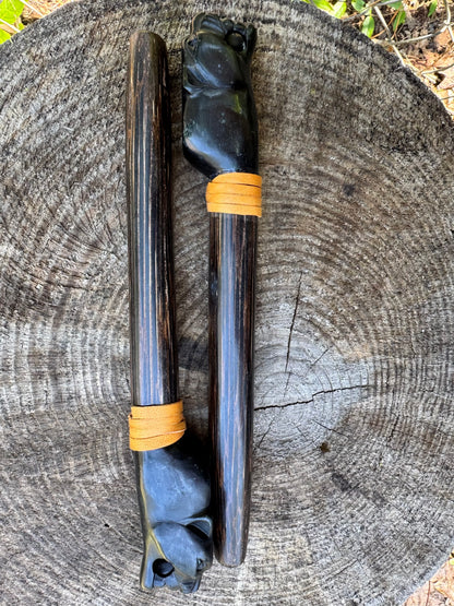 Stone Totem Head Smoking Pipe