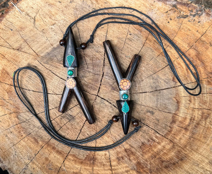Shipibo Kuripe necklace w/ Metal, Aya & Serpentine