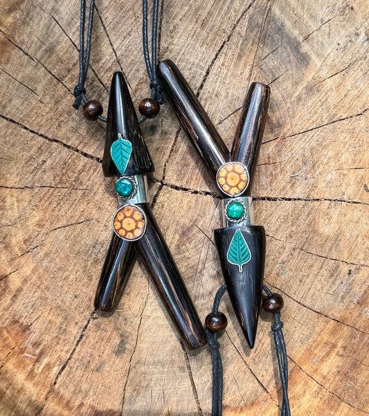 Shipibo Kuripe necklace w/ Metal, Aya & Serpentine