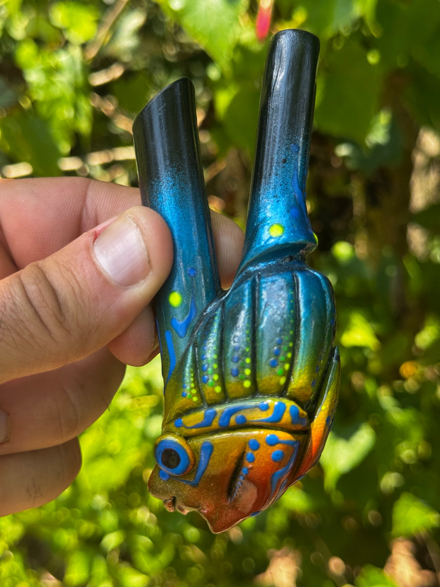 Astral Rainbow Shaman Kuripe - Psychedelic UV Reactive