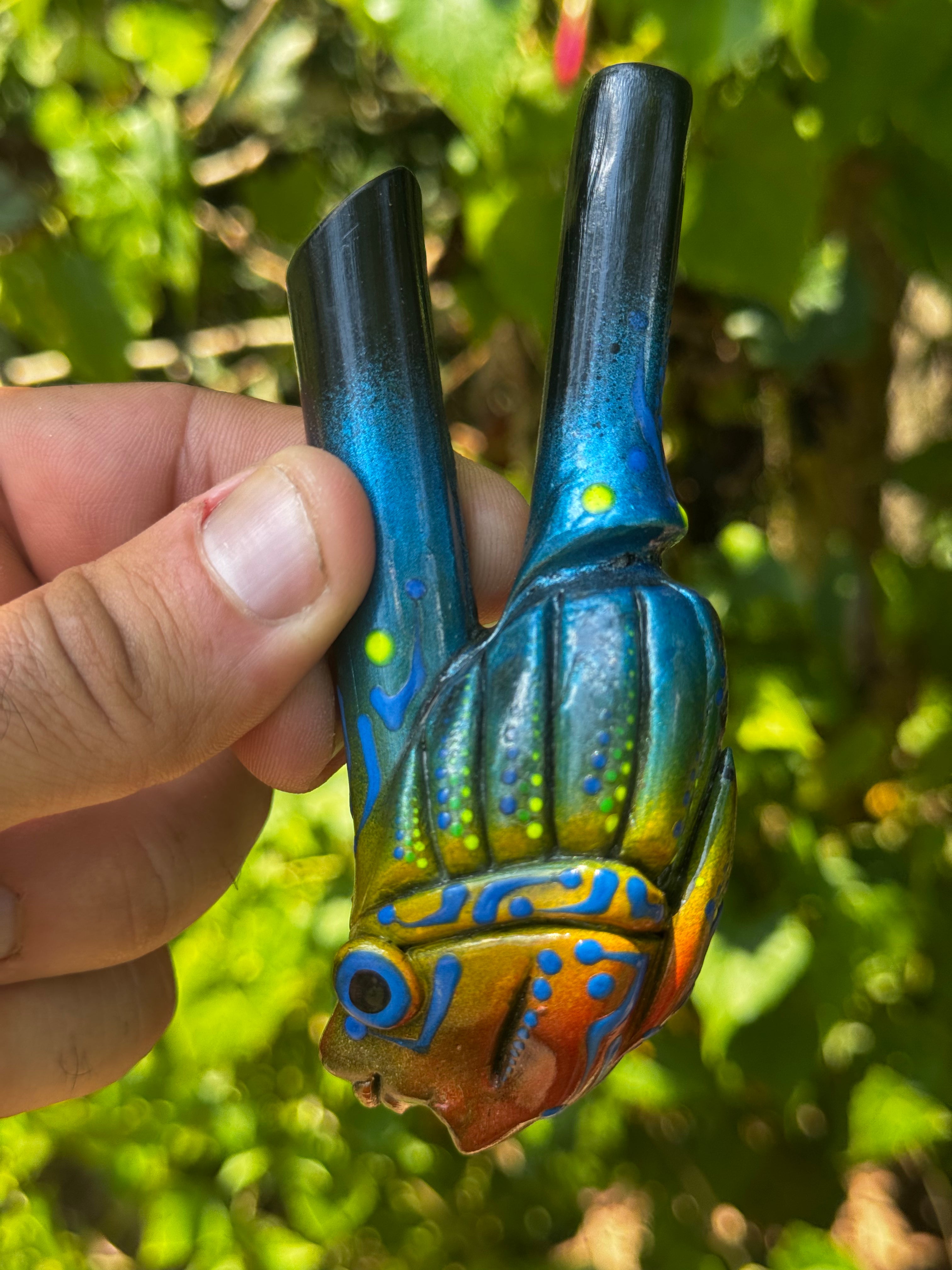 Astral Rainbow Shaman Kuripe - Psychedelic UV Reactive