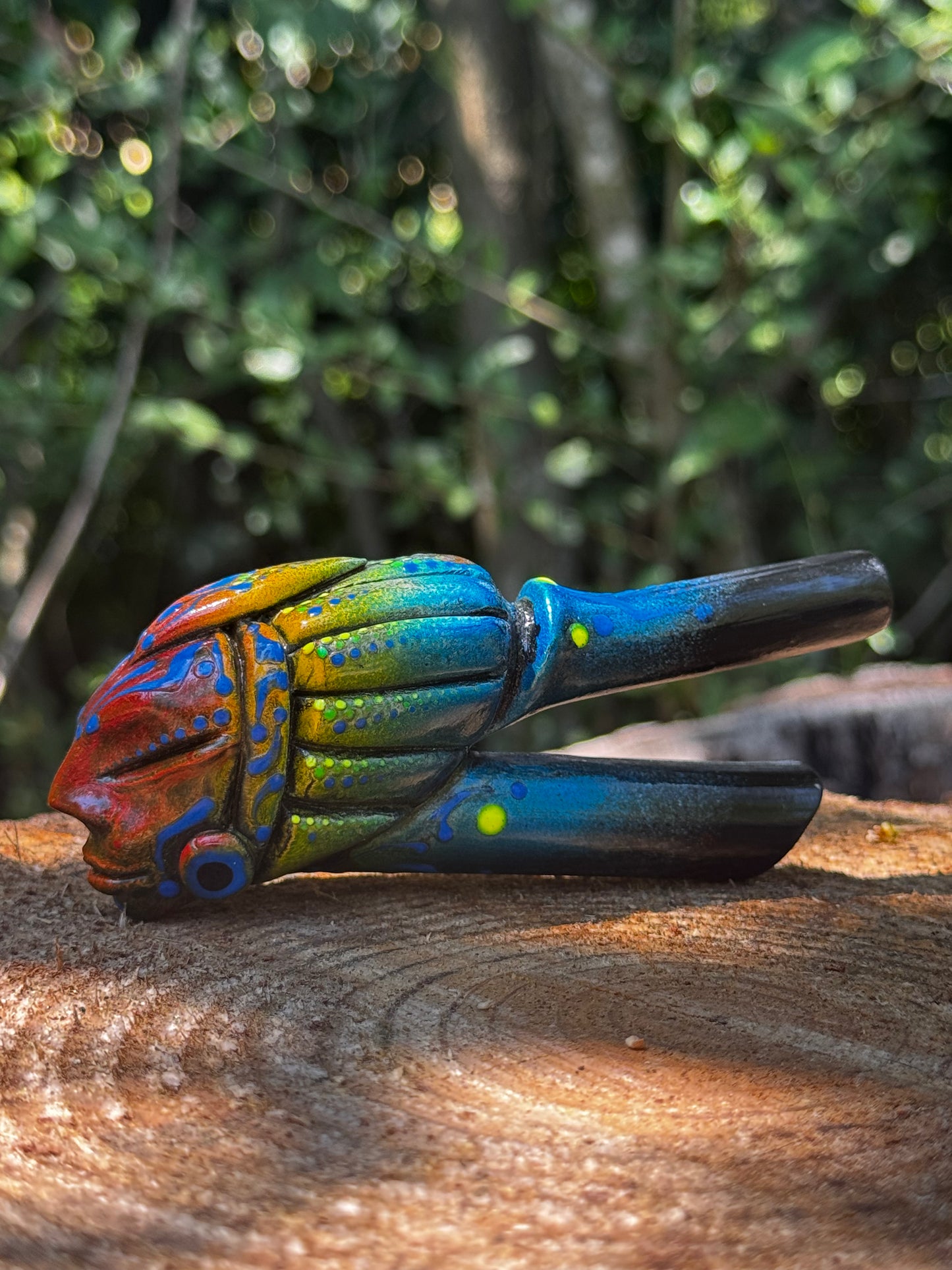 Astral Rainbow Shaman Kuripe - Psychedelic UV Reactive