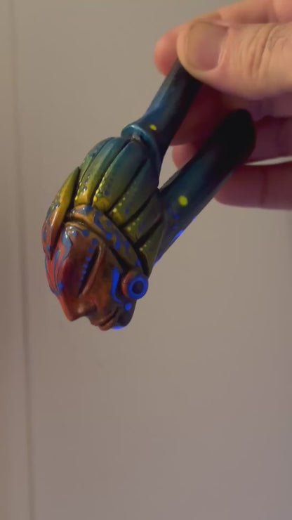 Astral Rainbow Shaman Kuripe - Psychedelic UV Reactive