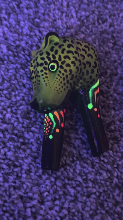 Astral Jaguar Guardian Kuripe - Psychedelic UV Reactive