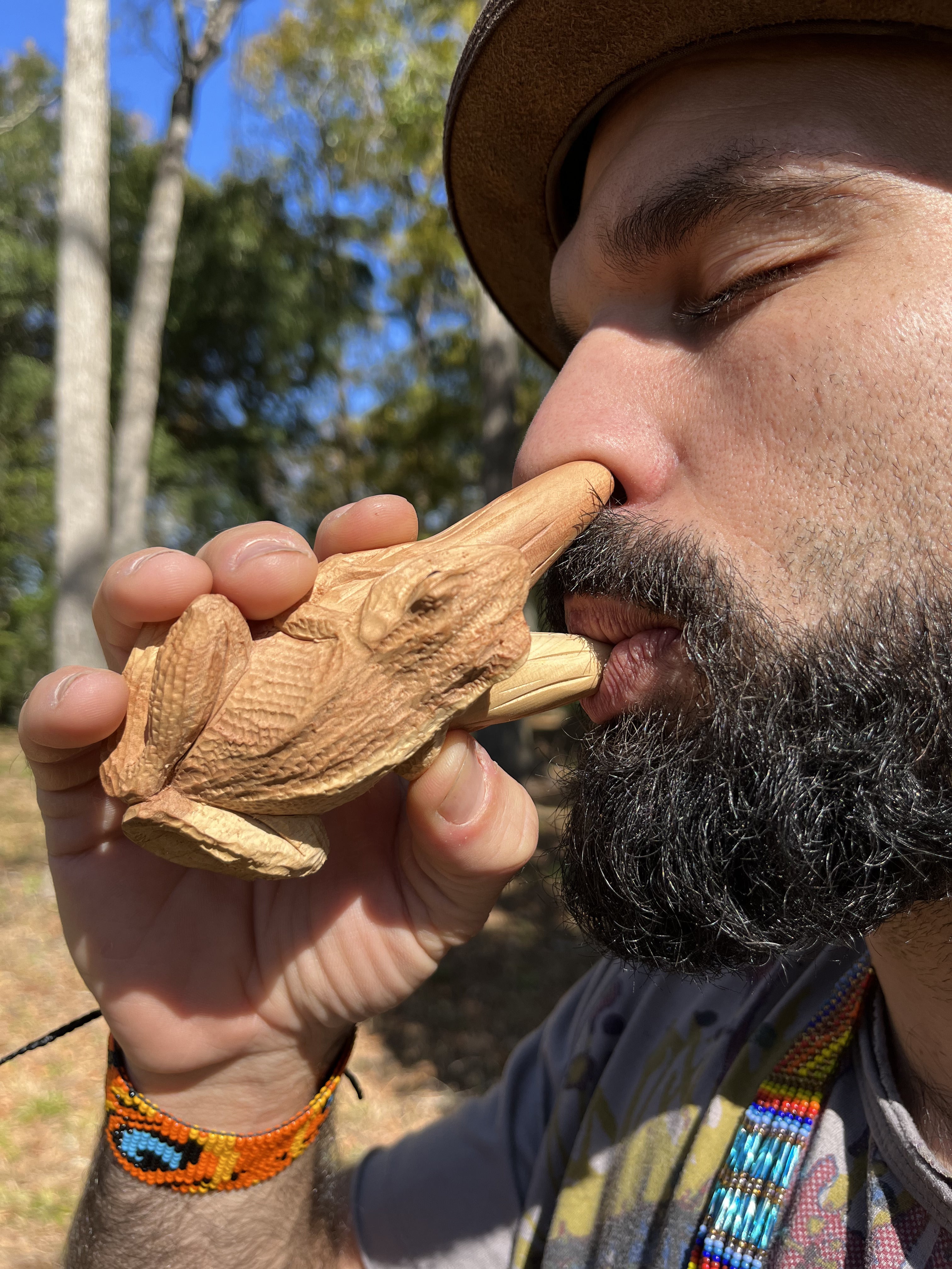 Bufo Toad Kuripe (self applicator for hapé/rapé snuff)