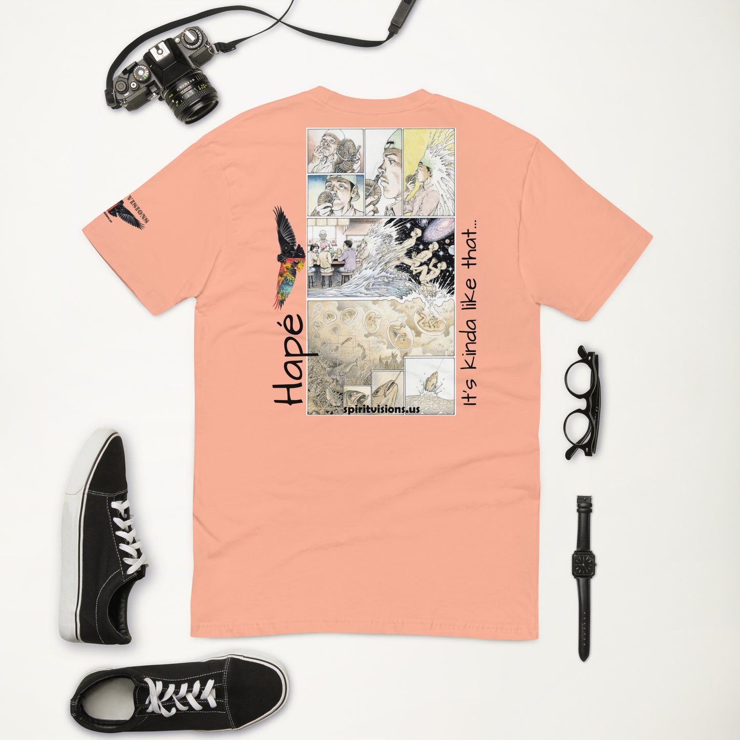 Mens Fitted T-shirt: Comic strip